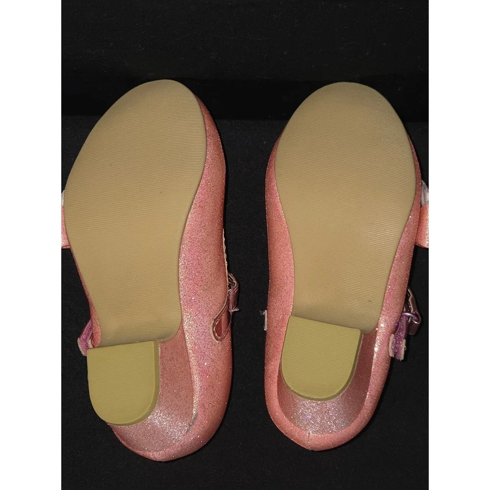 Disney Princess Pink Glitter Bow‎ Heel Dress Up Shoes Girls Size 7